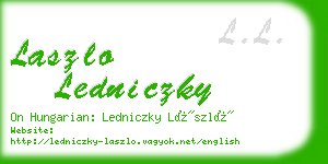 laszlo ledniczky business card